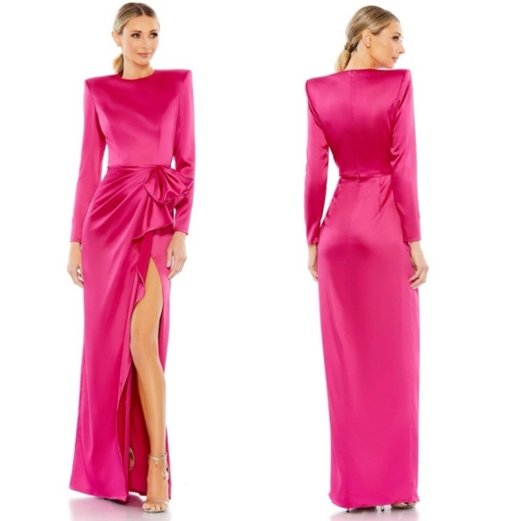 Mac Duggal Dresses & Skirts - IEENA Mac Duggal Long Sleeve Structured Bow Draped Gown 4